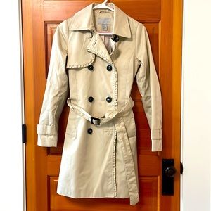 H&M Trench Coat with ruffle trim